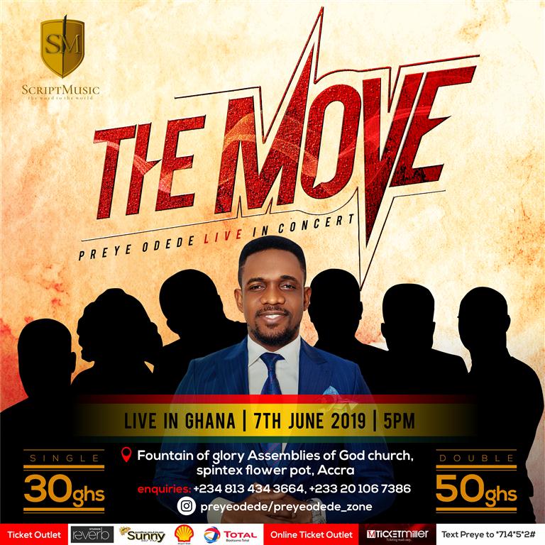 Ghana Will Feel #THEMOVE! Preye Odede Is Coming With 7 Gospel Music Ministers! | Jun. 7th